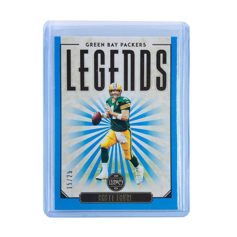 Brett Favre Green Bay Packers 2020 Panini Legacy NFL Blue /25 Legends Card