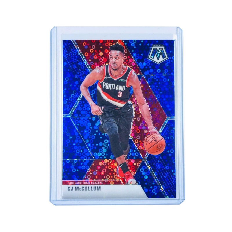 CJ McCollum Portland Trail Blazers 2019-20 Panini Mosaic NBA Blue /85 Card