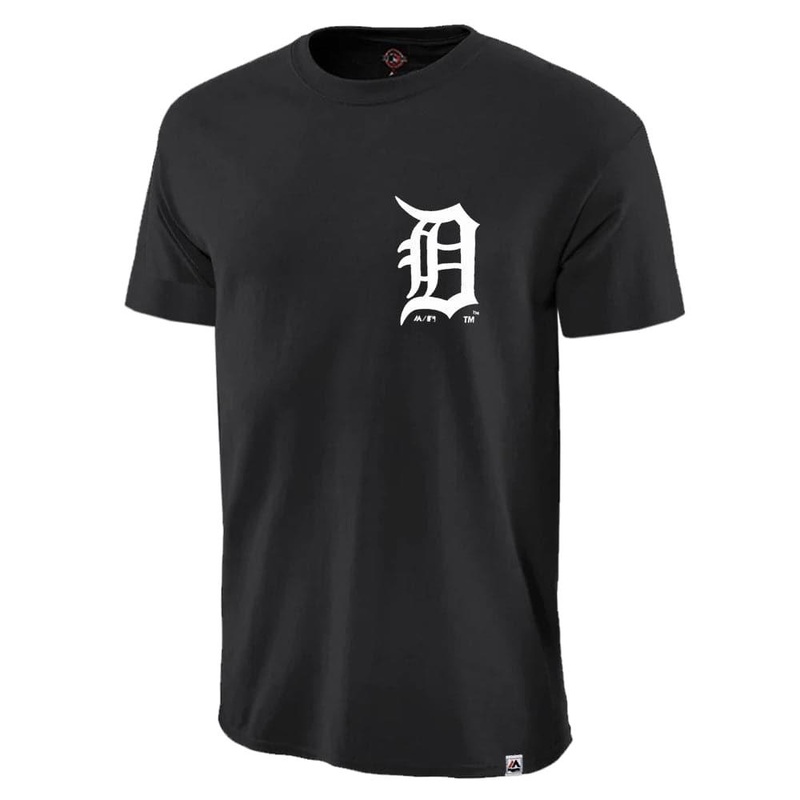Detroit Tigers Majestic MLB Jeaner T-Shirt – Black