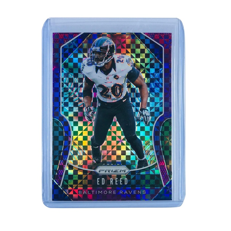 Ed Reed Baltimore Ravens 2019 Panini Prizm NFL 274 Purple Power /49 Card