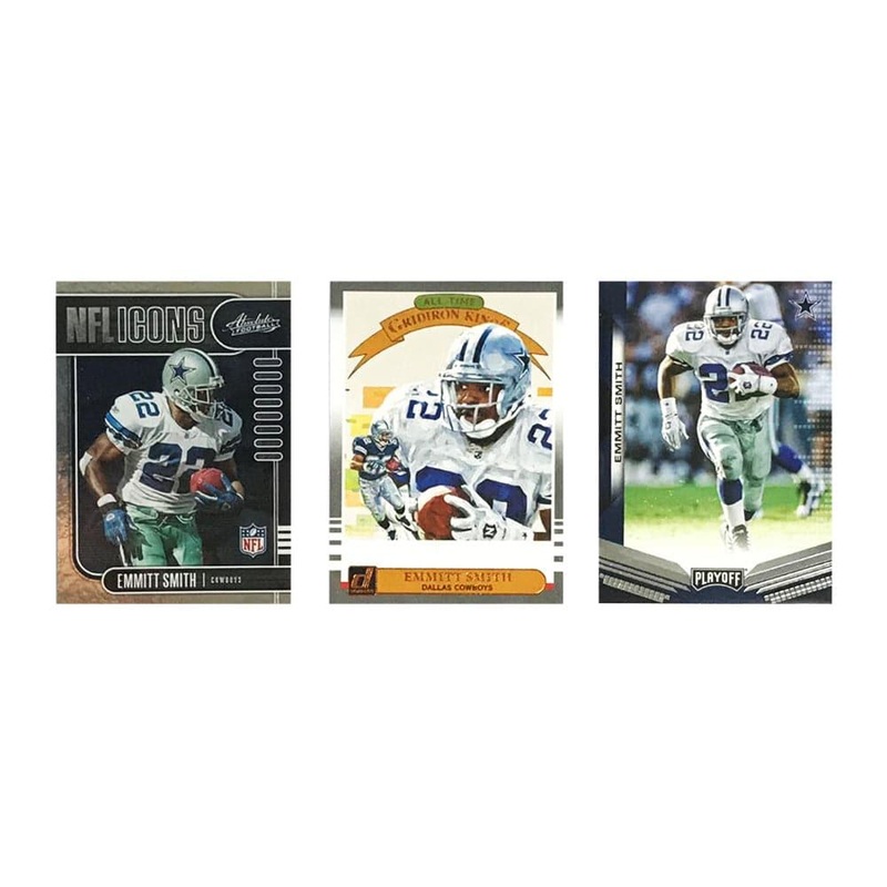 Emmit Smith Dallas Cowboys Panini NFL 3 Card Set