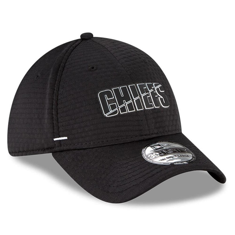 Kansas City Chiefs New Era NFL 2020 Summer Sideline 39THIRTY Flex Fit Curve Hat – Black
