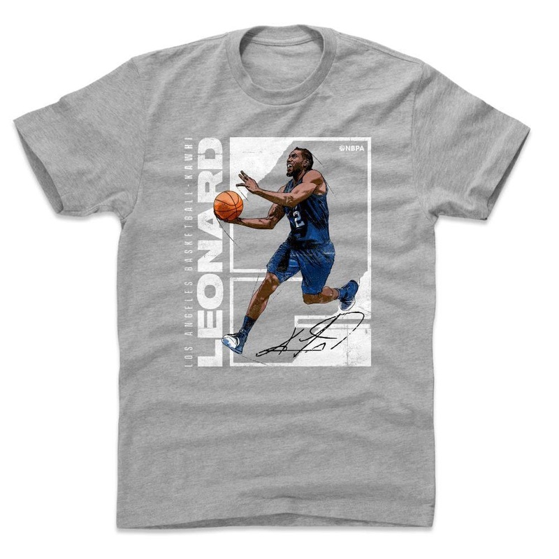 Kawhi Leonard Los Angeles Clippers 500 Level NBA Stretch T-Shirt – Grey