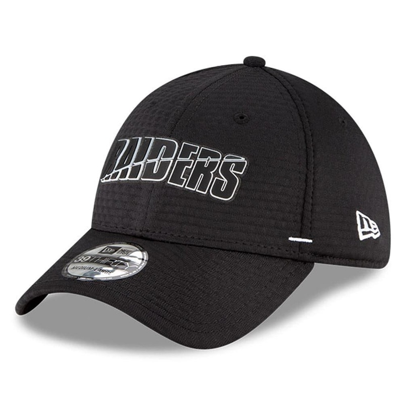 Las Vegas Raiders New Era NFL 2020 Summer Sideline 39THIRTY Flex Fit Curve Hat – Black