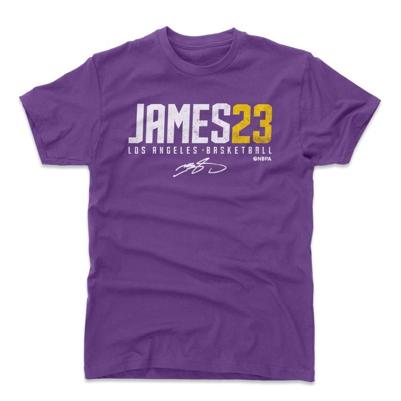 LeBron James Los Angeles Lakers 500 Level NBA Name T-Shirt – Purple