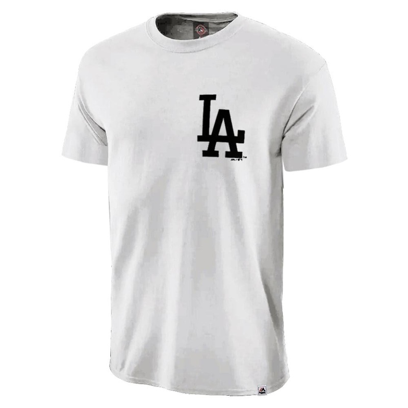 Los Angeles Dodgers Majestic MLB Syngar T-Shirt – Bone White
