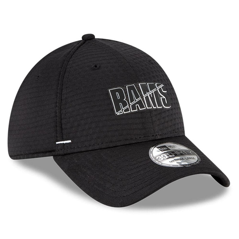 Los Angeles Rams New Era NFL 2020 Summer Sideline 39THIRTY Flex Fit Curve Hat – Black