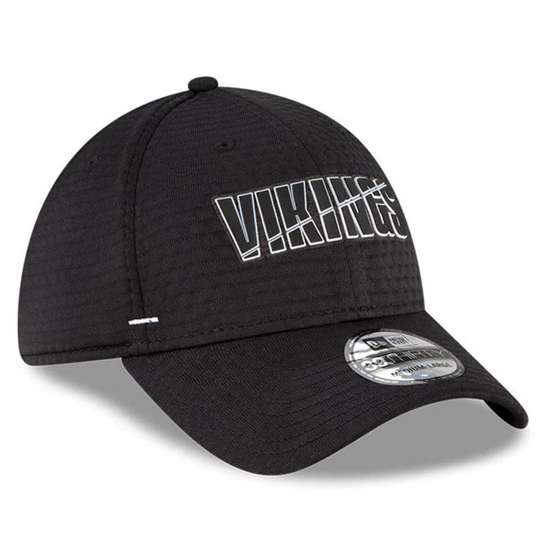 Minnesota Vikings New Era NFL 2020 Summer Sideline 39THIRTY Flex Fit Curve Hat – Black