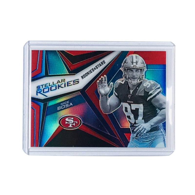 Nick Bosa San Francisco 49ers 2019 Panini Stellar Rookies NFL Prizm Blue /75 Card
