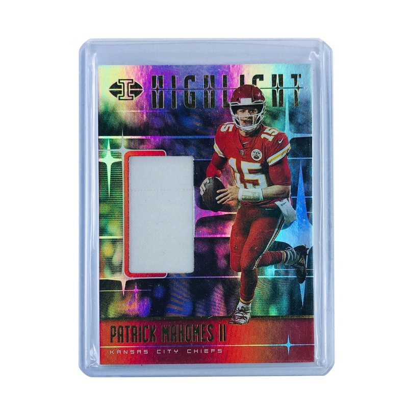 Patrick Mahomes Kansas City Chiefs 2019 Panini Illusions NFL Highlight Patch Card
