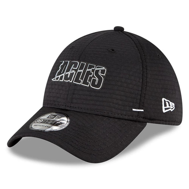 Philadelphia Eagles New Era NFL 2020 Training Camp 39THIRTY Flex Fit Curve Hat – Black