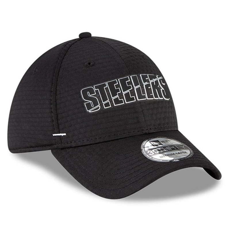 Pittsburgh Steelers New Era NFL 2020 Summer Sideline 39THIRTY Flex Fit Curve Hat – Black