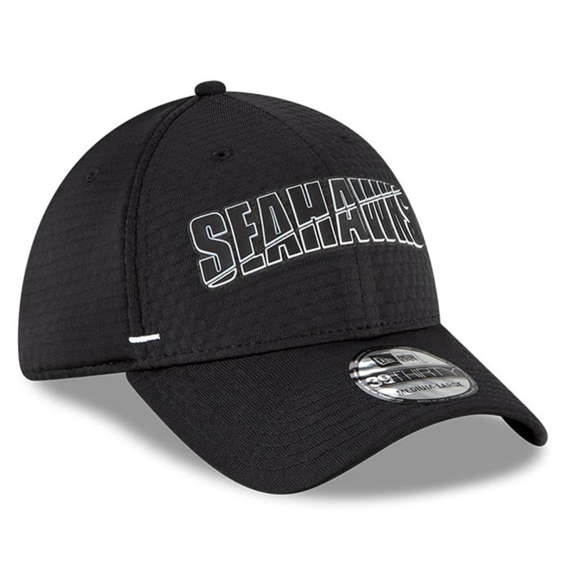 Seattle Seahawks New Era NFL 2020 Summer Sideline 39THIRTY Flex Fit Curve Hat – Black