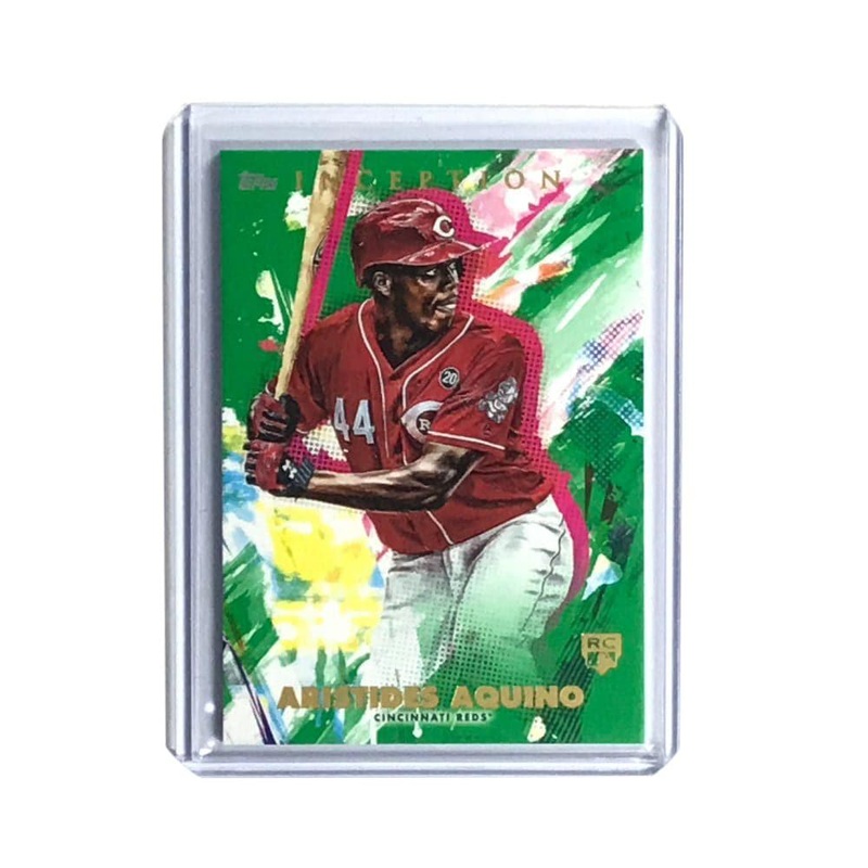 Aristides Aquino Cincinnati Reds Topps MLB Inception Green 45 Rookie Card