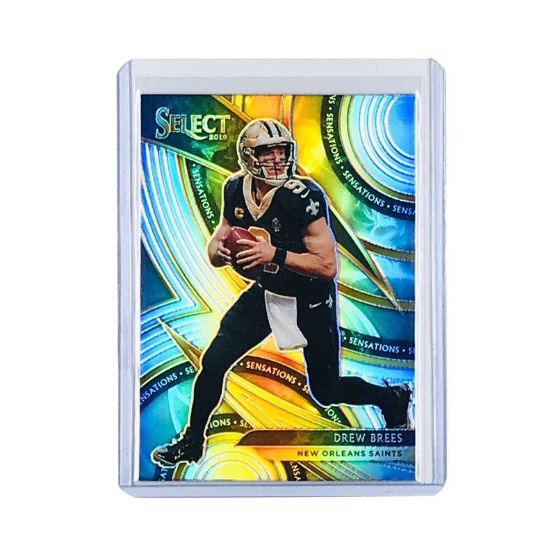 Drew Brees New Orleans Saints 2019 Panini Select NFL Prizm Sensations Card