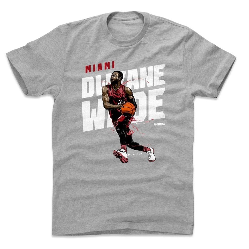 Dwyane Wade Miami Heat 500 Level NBA Drive T-Shirt – Grey