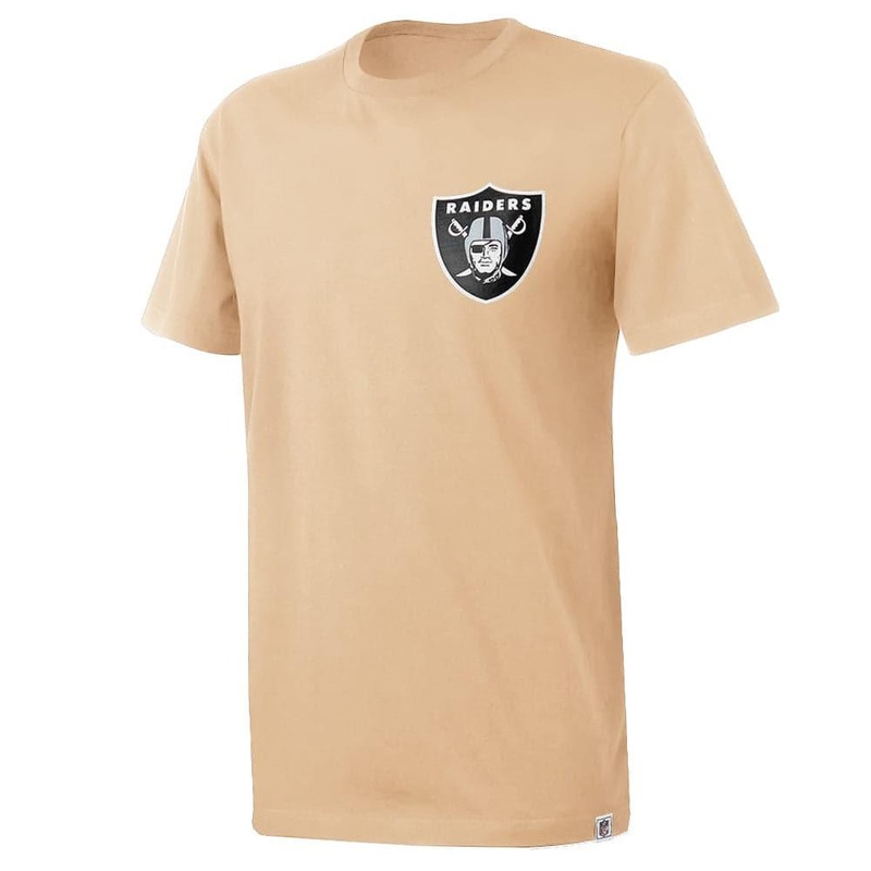 Las Vegas Raiders Majestic NFL Fasden T-Shirt – Tan