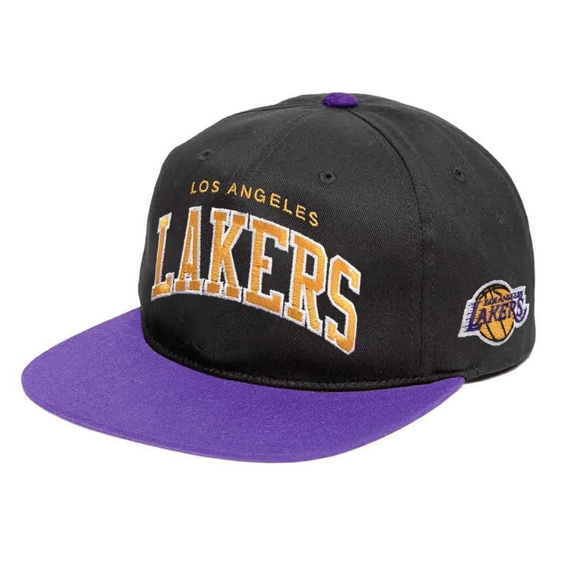 Los Angeles Lakers Mitchell & Ness NBA 2T Vintage Arch Deadstock Snapback Hat – Black