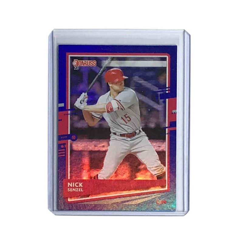 Nick Senzel Cincinnati Reds 2020 Panini Donruss MLB Blue Holo Card
