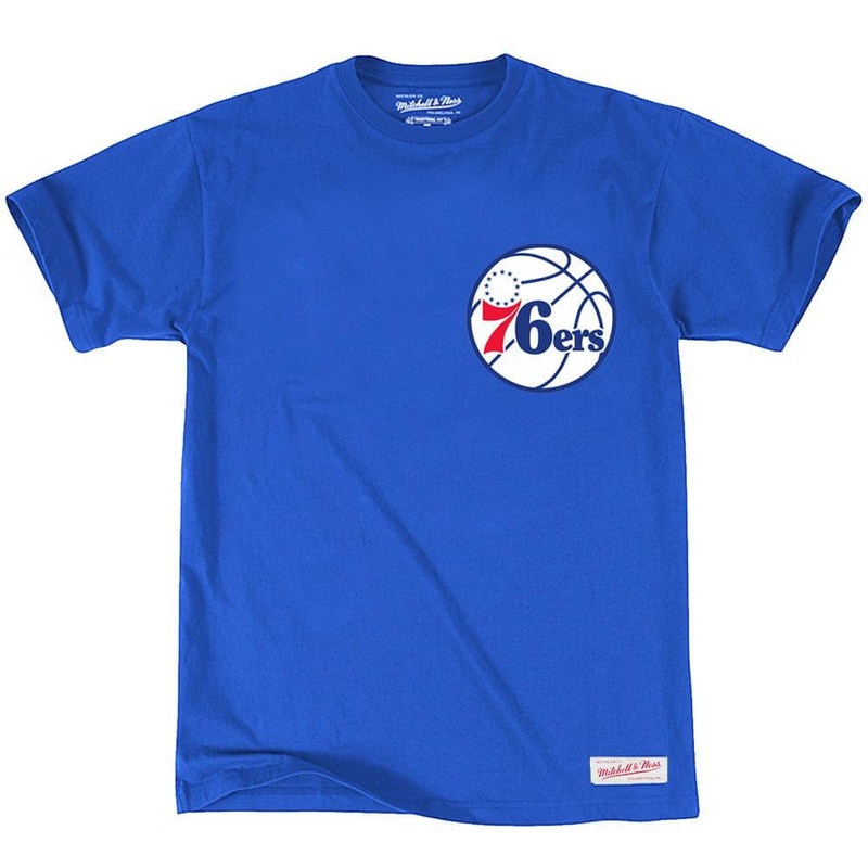 Philadelphia 76ers Mitchell & Ness NBA Colour Pop T-Shirt – Blue