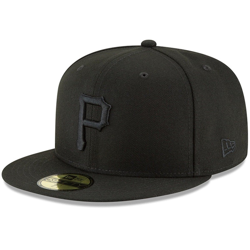 Pittsburgh Pirates New Era MLB Black On Black 59FIFTY Fitted Hat – Black