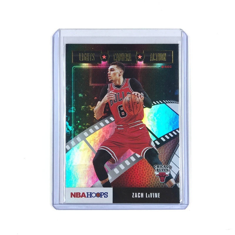 Zach LaVine Chicago Bulls 2019-20 Panini Hoops NBA Lights Camera Action Holo Card