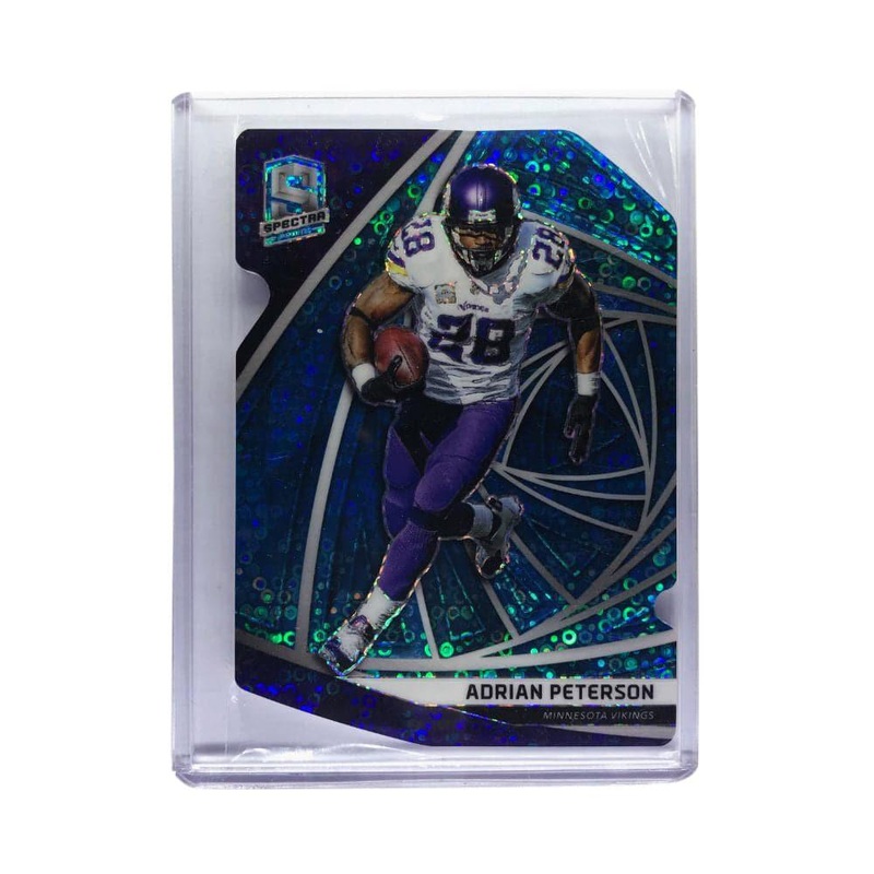 Adrian Peterson Minnesota Vikings 2019 Panini Spectra NFL 34/50 Neon Blue Die Cut Prizm Card