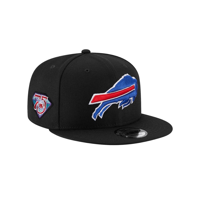 Buffalo Bills New Era NFL 75th Ann Patch 9FIFTY Snapback Hat – Black