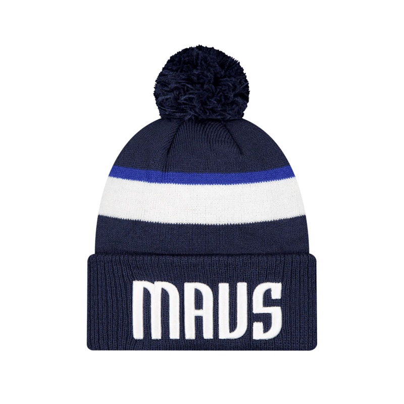 Dallas Mavericks New Era NBA Statement Knit Beanie – Navy