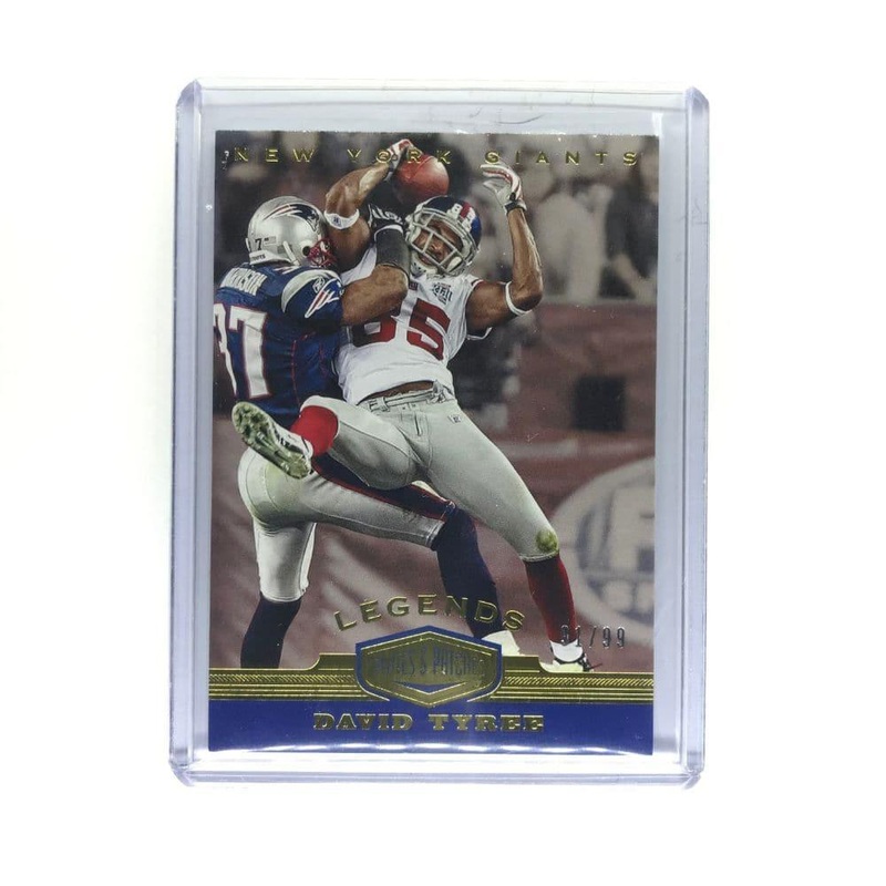 David Tyree New York Giants 2019 Panini Plates Patches NFL Legends 91/99 Card