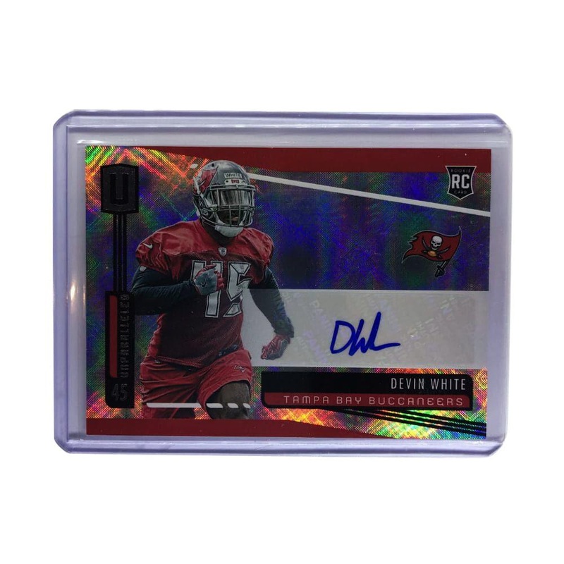 Devin White Tampa Bay Buccaneers 2019 Panini Unparalleled NFL Rookie Auto Card