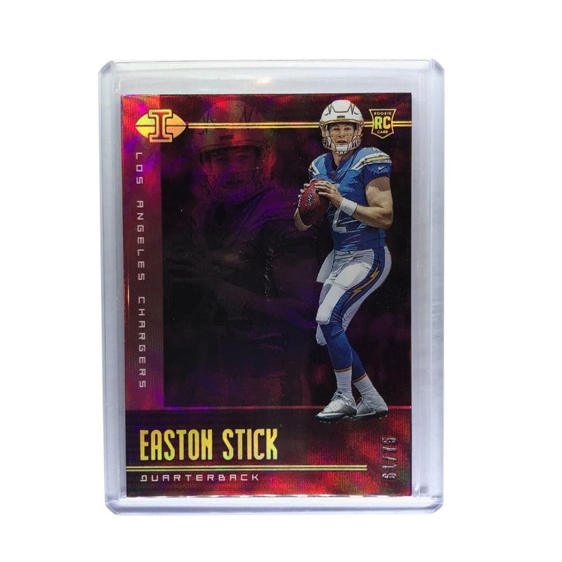 Easton Stick Los Angeles Chargers 2019 Panini Illusions NFL Rookie Pink 61/75 Card
