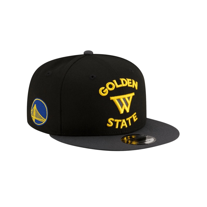 Golden State Warriors New Era NBA Statement 9FIFTY Snapback Hat – Black