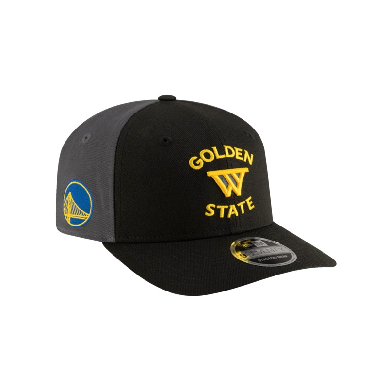 Golden State Warriors New Era NBA Statement 9SEVENTY Stretch Snapback Hat – Black