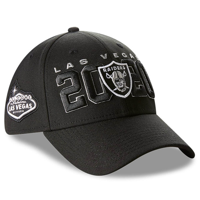 Las Vegas Raiders New Era NFL 2020 Draft 39THIRTY Flex Fit Curve Hat – Black