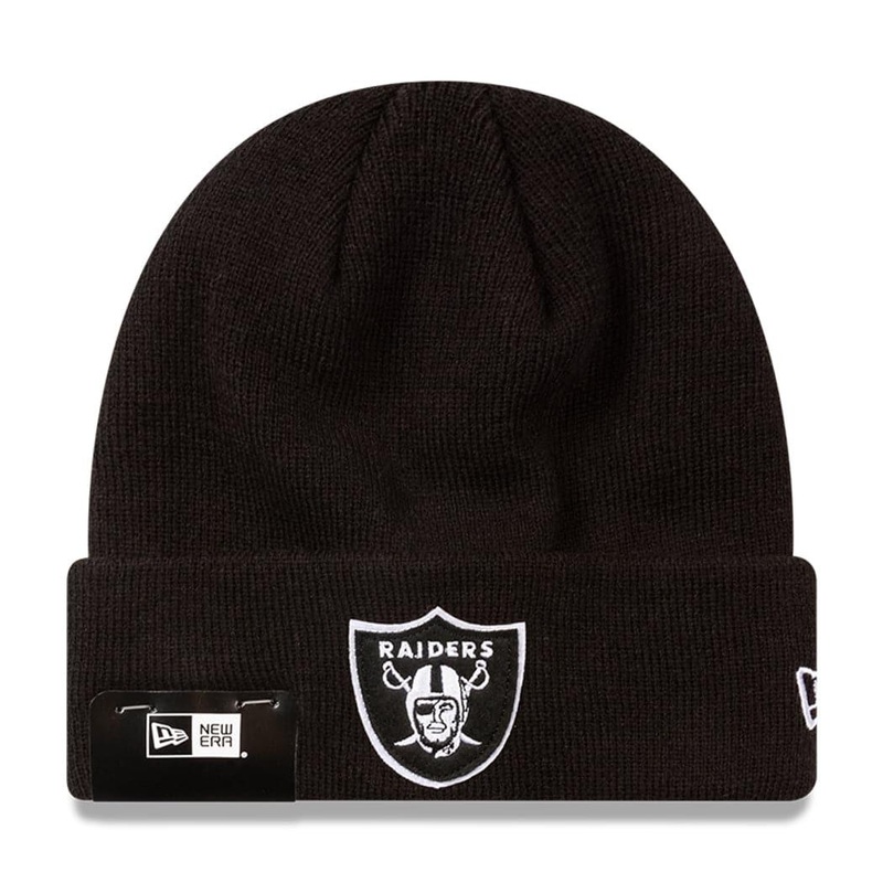 Las Vegas Raiders New Era NFL Felt Logo Cuff Beanie – Black