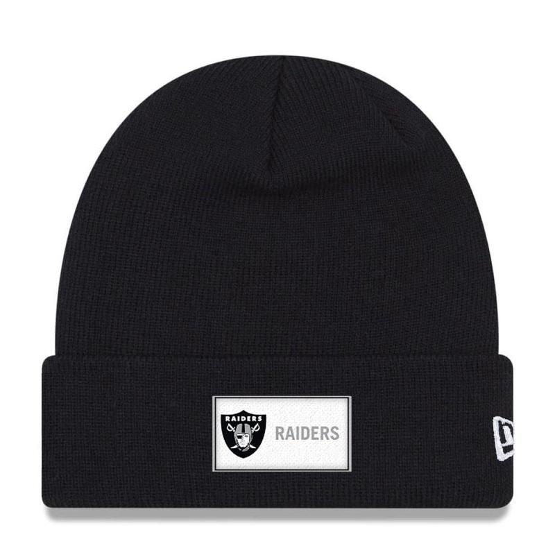 Las Vegas Raiders New Era NFL Patch Cuff Beanie – Black