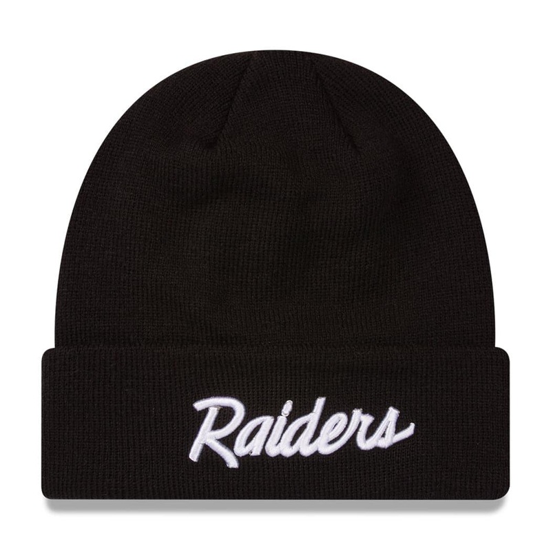 Las Vegas Raiders New Era NFL Script Cuff Beanie – Black