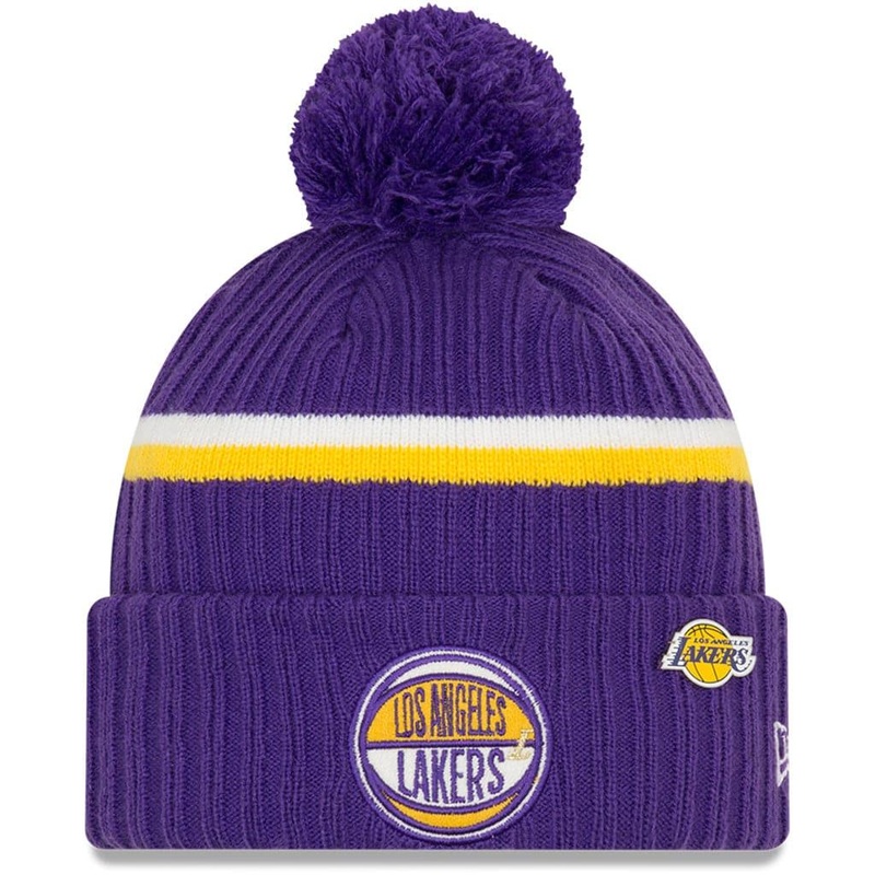 Los Angeles Lakers New Era NBA Draft Night Knit Beanie w/Pin – Purple