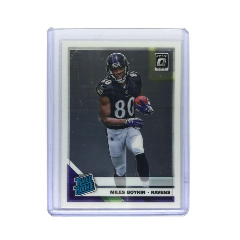 Miles Boykin Baltimore Ravens 2019 Panini Donruss Optic NFL Rated Rookie Card