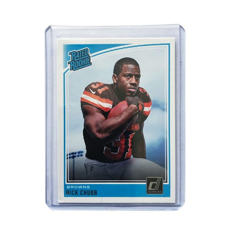 Nick Chubb Cleveland Browns 2018 Panini Donruss NFL Rated Rookie Card