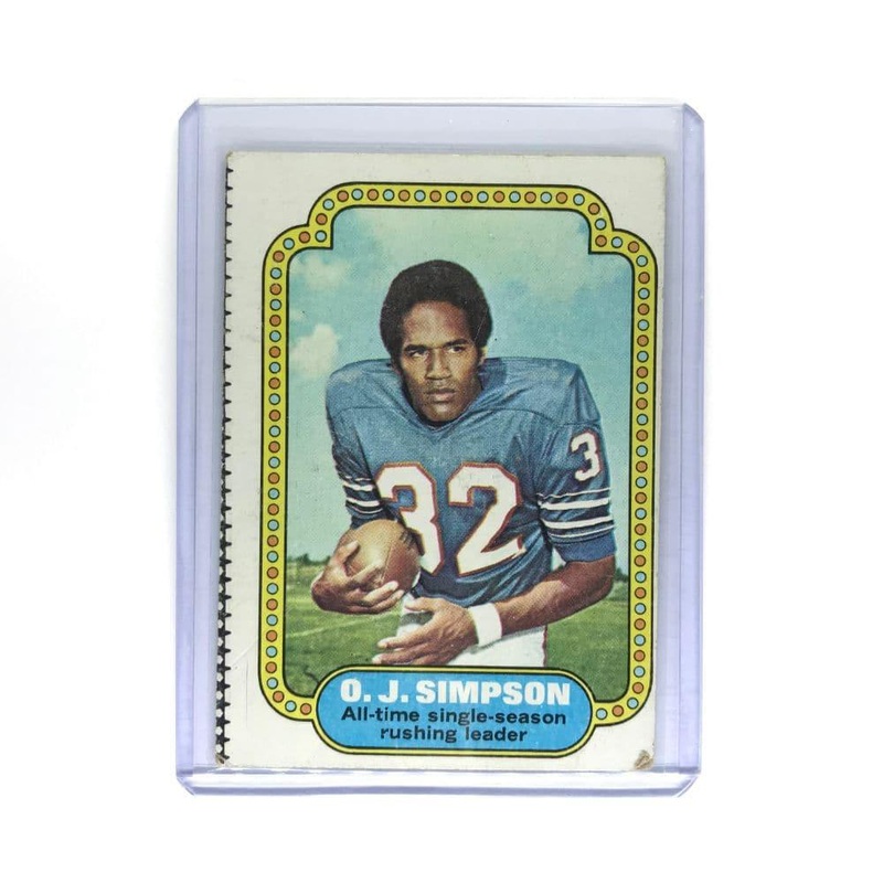 O.J. Simpson Buffalo Bills 1974 NFL Topps #1 Rushing Leader Card