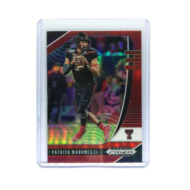 Patrick Mahomes Kansas City Chiefs 2020 Panini NFL Draft Picks Red Prizm Card