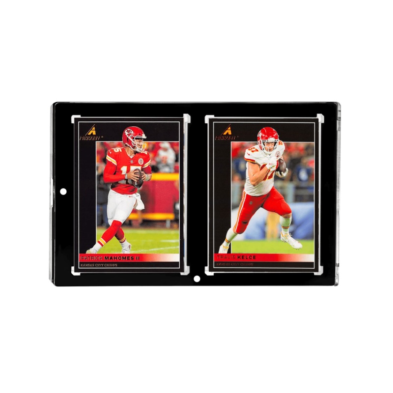 Patrick Mahomes/Travis Kelce Kansas City Chiefs Panini NFL Pinnacle 2 Card Display Set