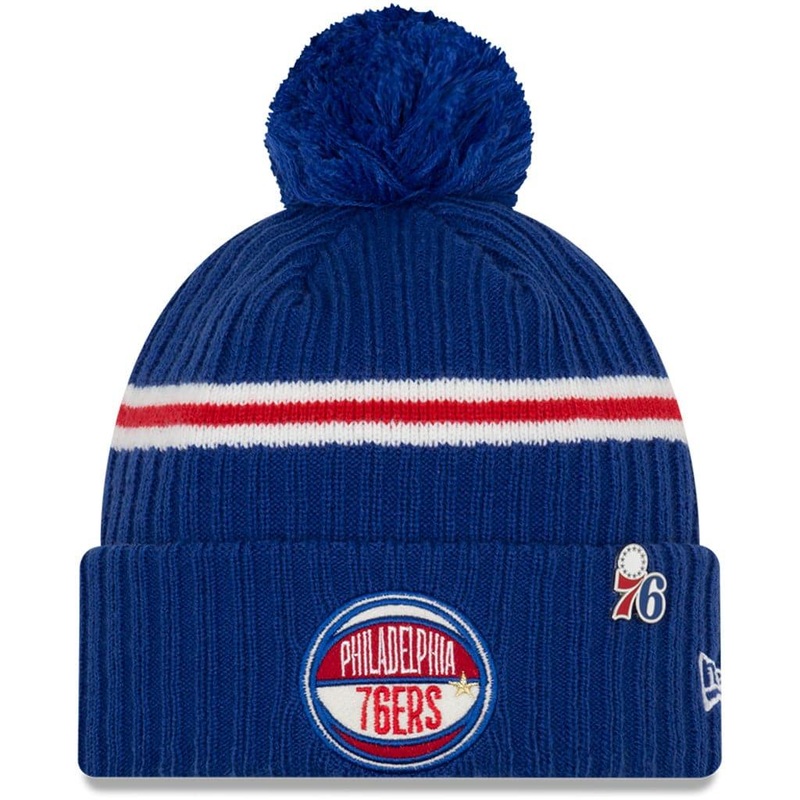 Philadelphia 76ers New Era NBA Draft Night Knit Beanie w/Pin – Blue