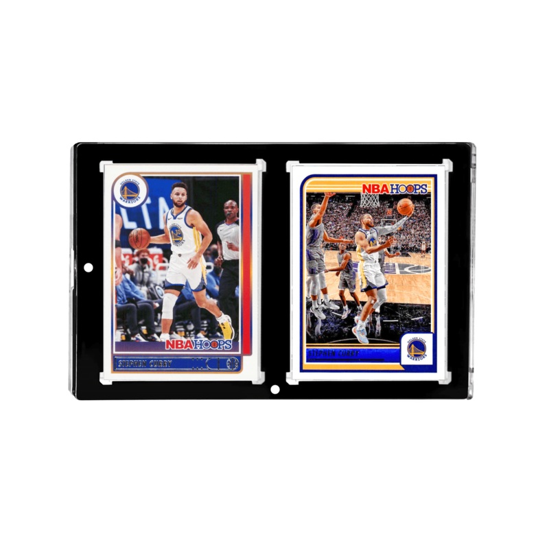 Steph Curry Golden State Warriors Panini NBA Hoops 2 Card Display Set