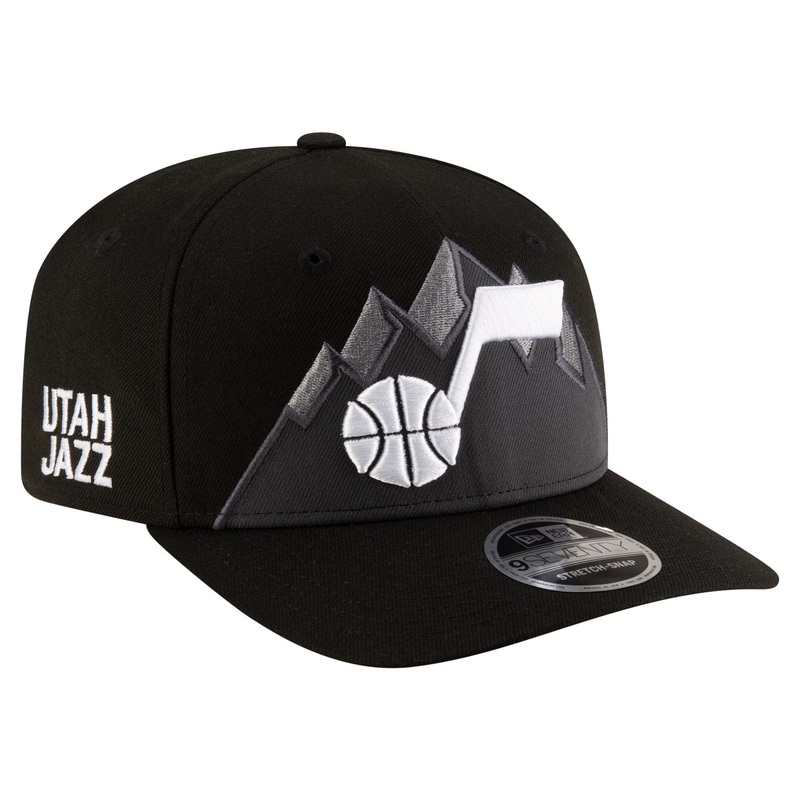Utah Jazz New Era NBA Statement 9SEVENTY Stretch Snapback Hat – Black