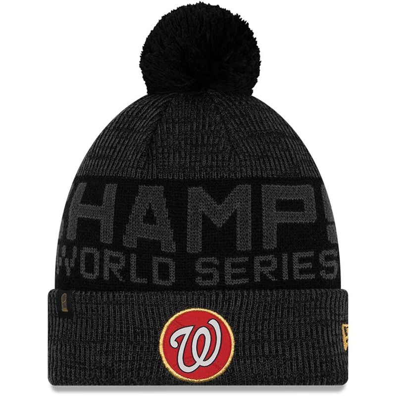 Washington Nationals New Era MLB 2019 World Champions Knit Beanie – Black