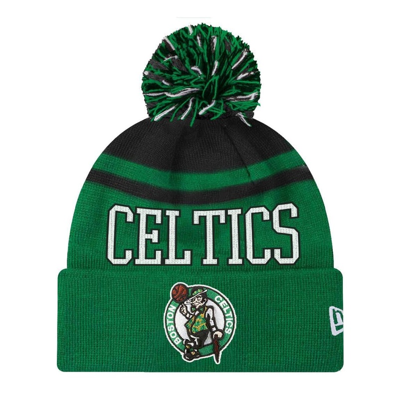 Youths Boston Celtics New Era NBA Team Court Knit Pom Beanie – Green