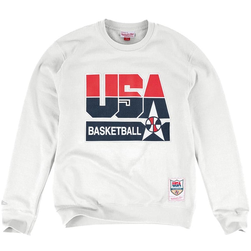 1992 USA Dream Team Mitchell & Ness NBA Crew Jumper – White